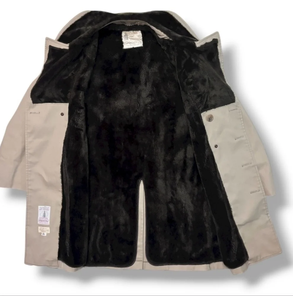 London Fog Trench Coat in Gray and Black